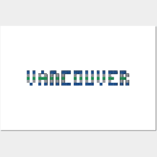 Tiled Pixel Hockey City Vancouver 2017 Posters and Art